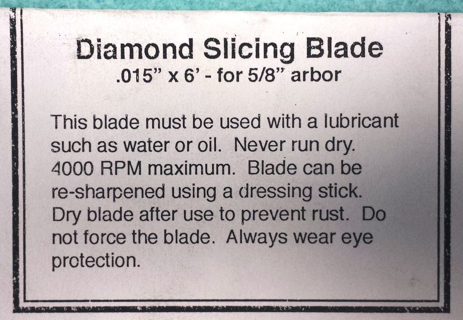 Gryphon Diamond Slicer Delicate Thin Blade